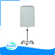 70x100cm movable glass flip chart with wheels