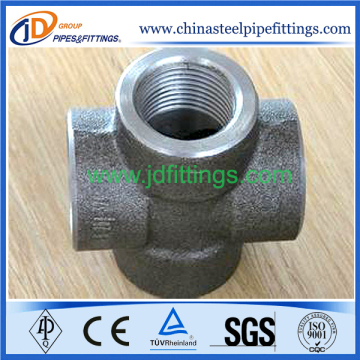 Galvanized Forged Carbon Steel Pipe Fitting Cross