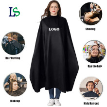 Waterproof Polyester Gown Shampoo Bib for Hairdresser Salon Capes with Snaps and Custom Logo