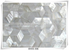 rhombus seamless white shell mosaic tiles