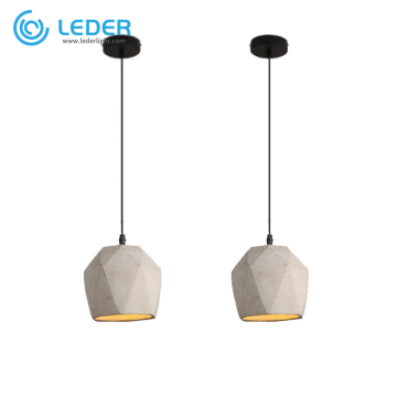 LEDER Concrete Hanging Light Fixtures