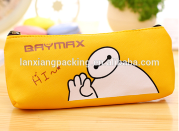 Small Leather Pen Zipper Pouch,Custom Logo Leather Pouch