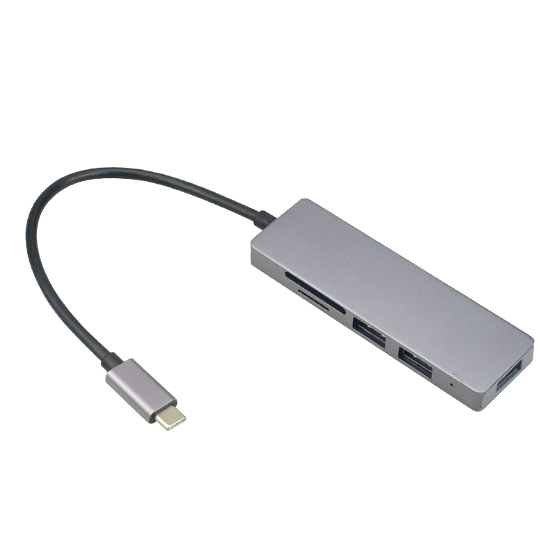 النوع C إلى محول HDMI SD TF USB3.0