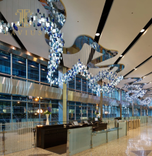 Large custom lobby chandelier