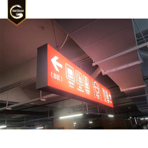 Centro comercial Way find led arrow signs lightbox