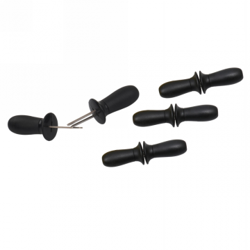 Stainless Steel Corn Cob Holder With Plastic Handle