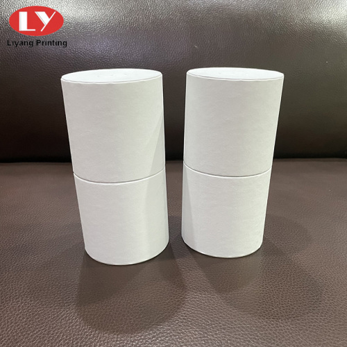 Custom Logo White Paper Cylindrical Empty Perfume Box