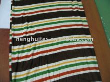 100% polyester colorful Stripe polar Fleece Fabric