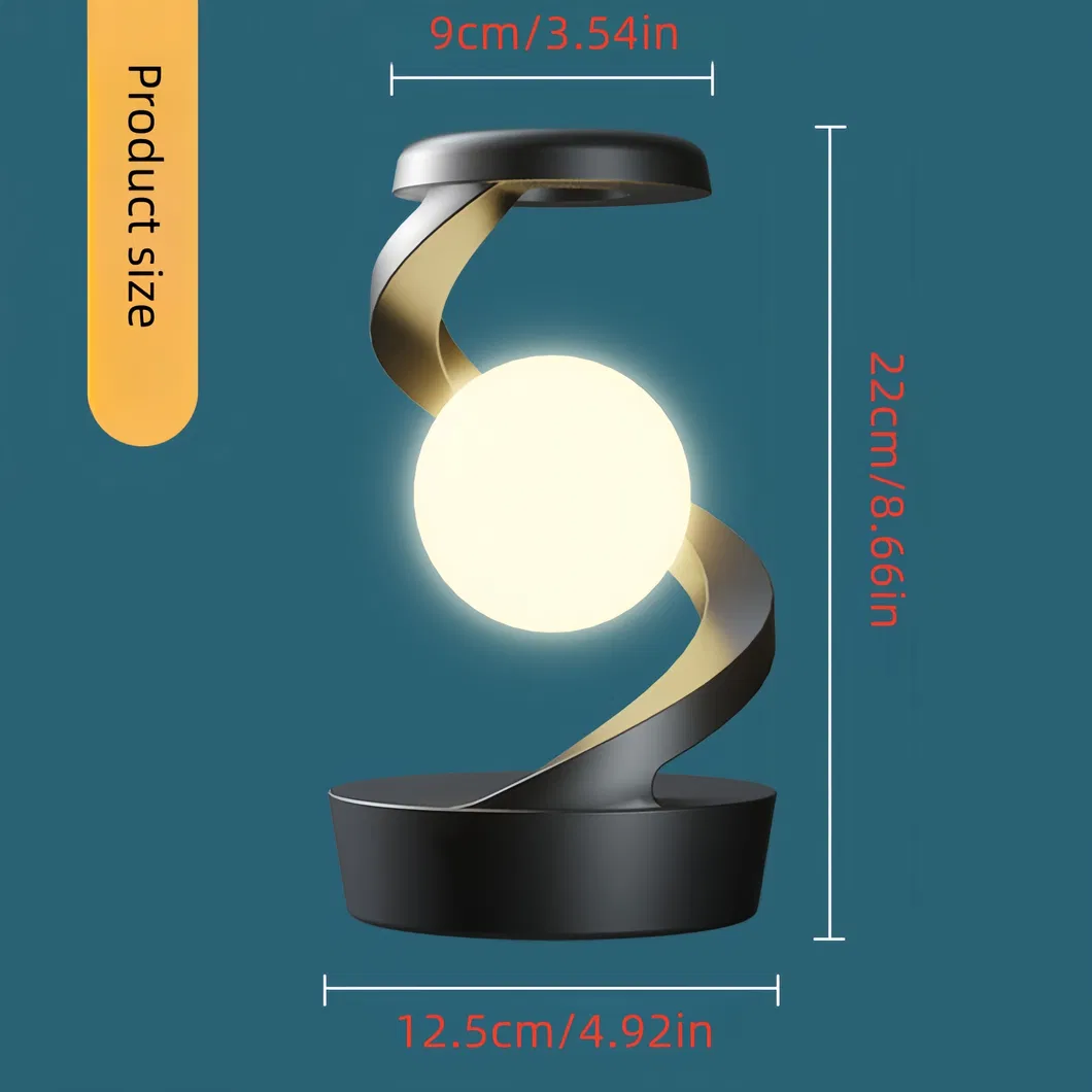 Color-Changing LED Moon Table Lamp with Wireless Charging Feature