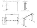 電動単一モーターの高さ調整可能なデスク