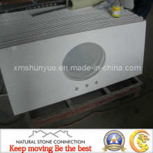 Cheap Artificial White Crystalized Glass Quartz Kitchen/Bathroom Countertop