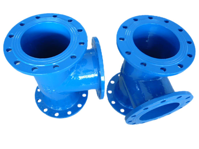 ISO 2531 Ductile Iron All Flange Tee K14 DCI Flange Pipe