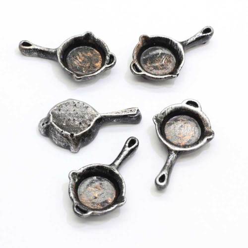 New Arrival Simulated Iron Pan Mini Resin Cabochon Handmade Craftwork Decor Κουζίνα Ψυγείο Στολίδια Χάντρες Slime