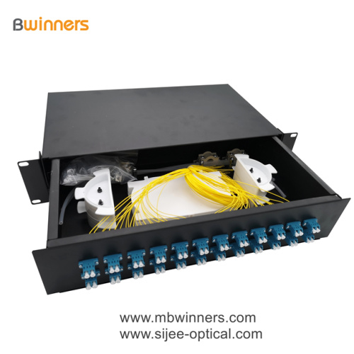 SJ-OTB-M18 2U 48 noyaux LC Duplex fibre optique Termination Box Patch Panel