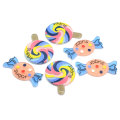 Leuke Schoonheid Kawaii Zoete Spiraal Regenboog Lolly Snoep Hars Cabochons Plaksteen Voor DIY Telefoon Decoratie