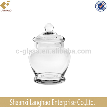 Traditional Clear Glass Sugar Canister With Lid