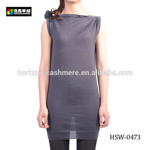 Fashion Summer Cashmere Knit Women Dress, Ladies Graceful Summer Dress