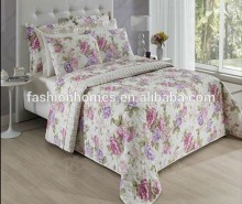 Floral Patterns Printed Microfiber Quilt