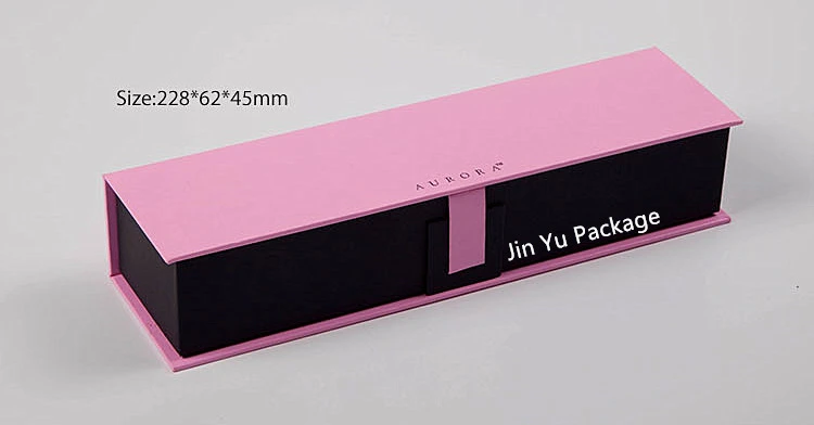 Pink Color Solid Paper Gift Jewelry Packaging Box Manufacture with Magnet