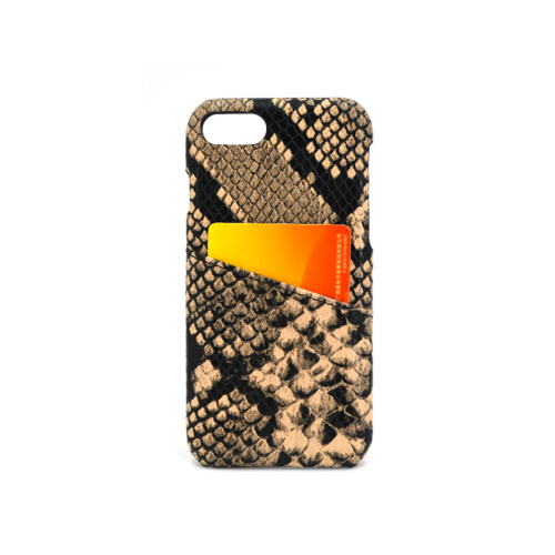 Custom Card Holder Slot Python Leather Phone Case