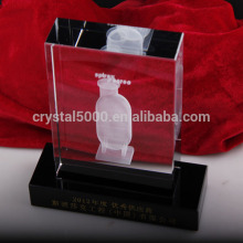 company gift 3d laser engraving crystal