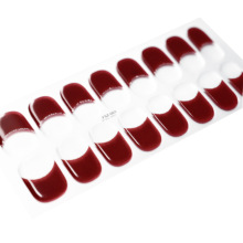 Newest French Blush Waterproof Semi-Cured Nail Gel Stickers for UV Lamp
