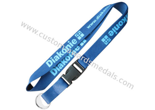 Diakonie Silk Screen Printing Promotional Id Card Keychain Lanyards With Safety Breakaway Clip