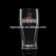 520ml super clear decorative pilsner glass with polished rim