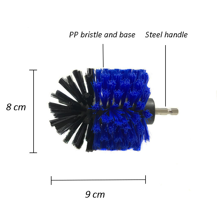 Drill brush with nylon or pp different sizes