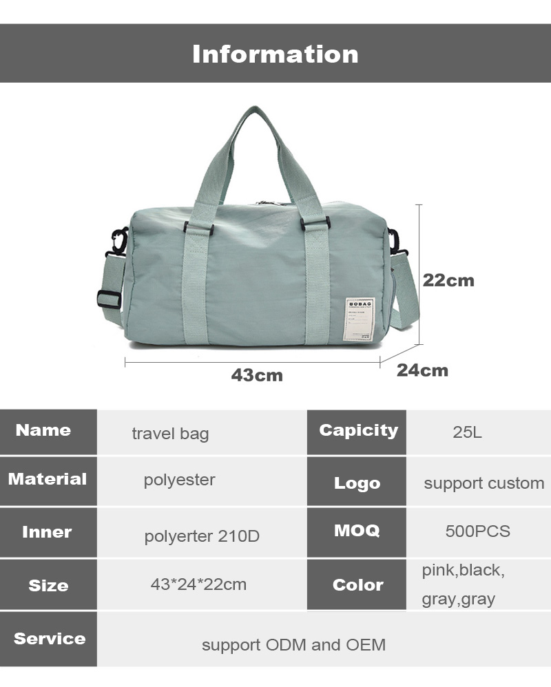 Manufacturers Luggage Large Outdoor Waterproof Leisure Weekend Bag Sports Duffel Travel Bags