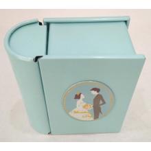 Blue Wedding Tin Box with lid