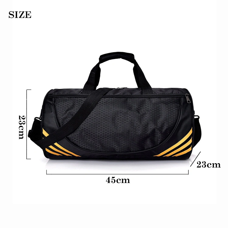 Custom Heavy Duty Large Fitness Travel Duffle Bag Waterproof Black Nylon Mens Sports Gym Duffel Bag