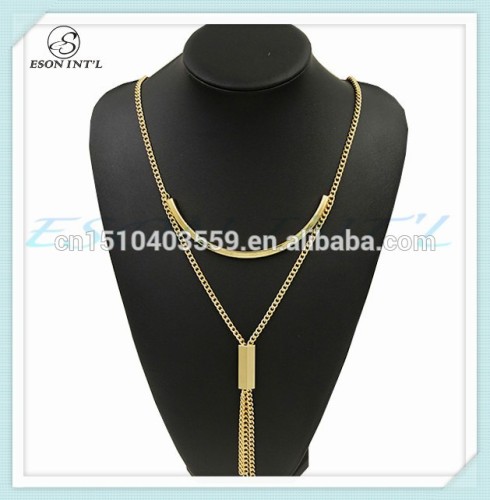 2015 Custom Design Long Gold Chain Necklace, Chain Fahion Jewelry, Chain Body Jewelry
