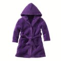 Violeta Coral Fleece niños ropa de dormir con capucha