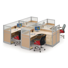 modular office partitions with work desk
