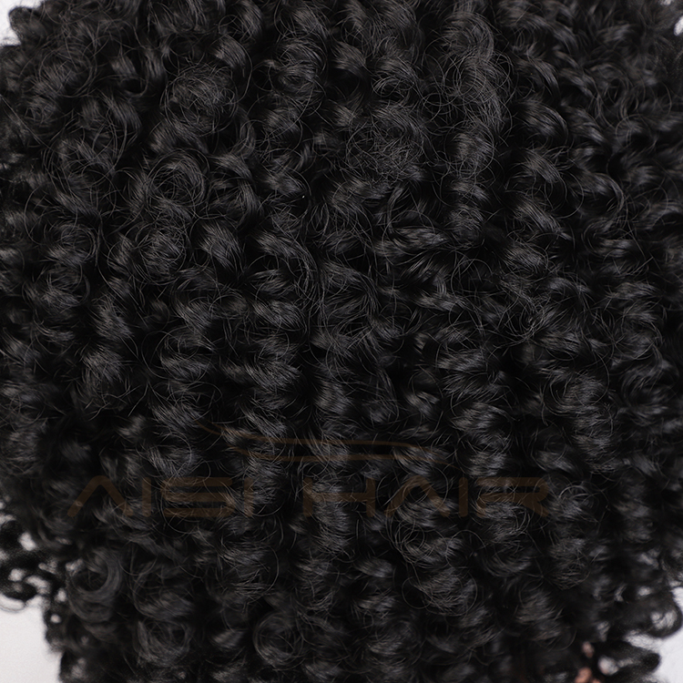 Aisi Hair Top Quality Short Afro Kinky Curly Black Bob Wigs With Bangs Deep Afro Curly Wave Wig Synthetic Wigs For Black Women