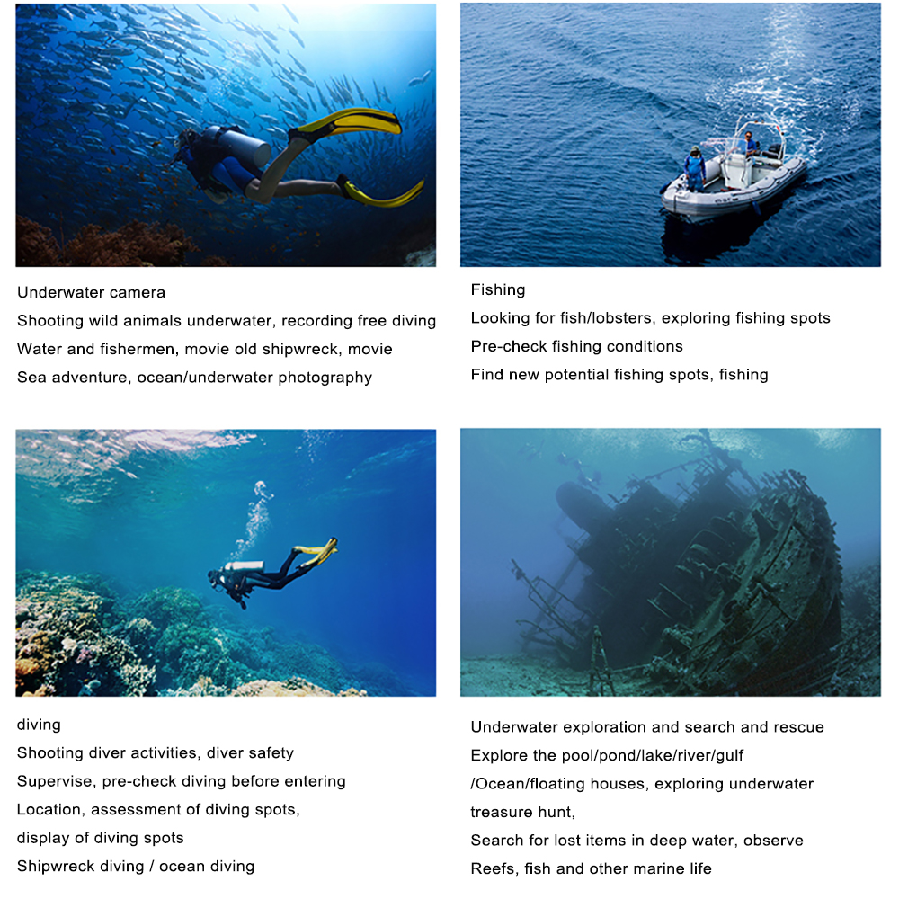Geneinno Titan Underwater Inteligence Drone Robot Undersea Detection Wide-angle FOV 360 Rescue 160 Movement 4K Camera T1 RC