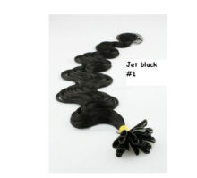 Hot selling 1# body wave Chinese virgin hair I-tip extensions,accept escrow