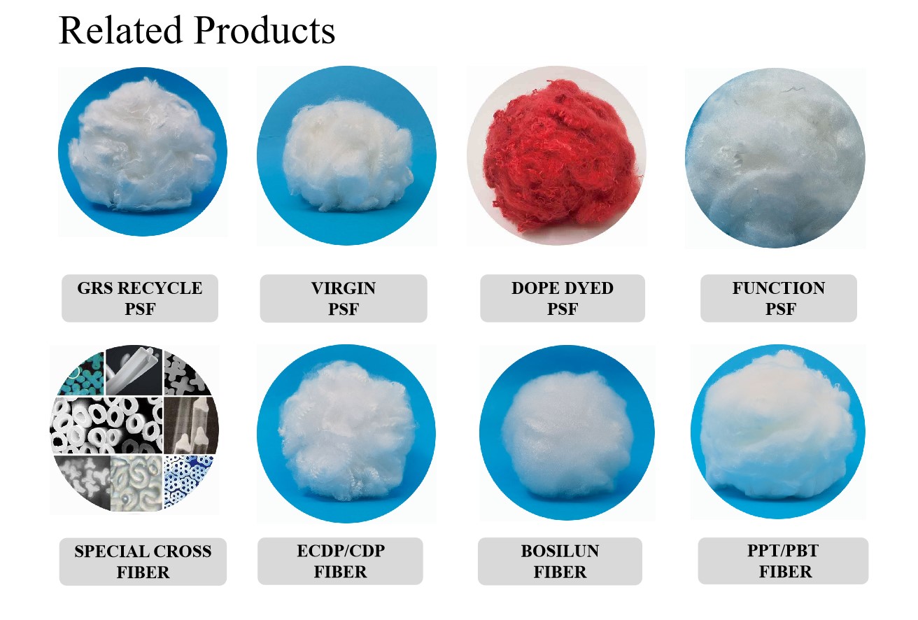 10D 76MM Solid PSF Polyester Staple Fiber Virgin for Yarn