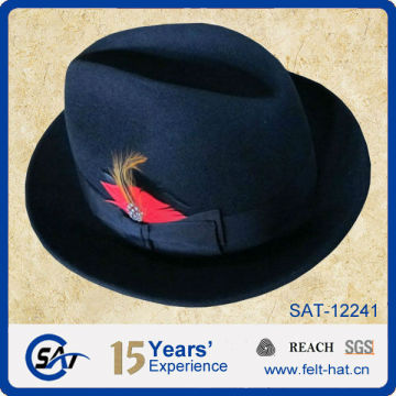 men blue fedora hats