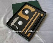 3 section wood golf putter gift set