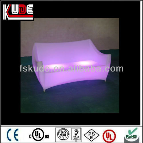 color change and plastic led double seaters sofa