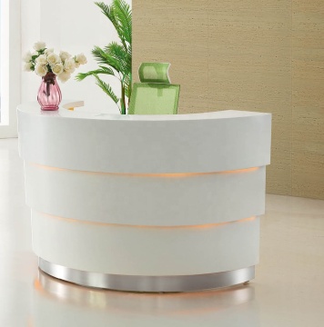 White Color Salon Reception Desk