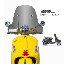 High-Definition Windshields for Vespa GTS300 Motorcycle Modifications