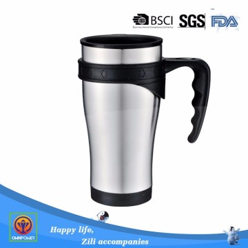 eco-friendly stainless steel tumbler mug with handle