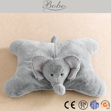 grey elephant kid's plush stuffed pillow/cushion toys for home decoration