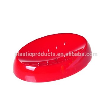 Oval Cheap Red Soap Tray Red Plastic Soap Tray