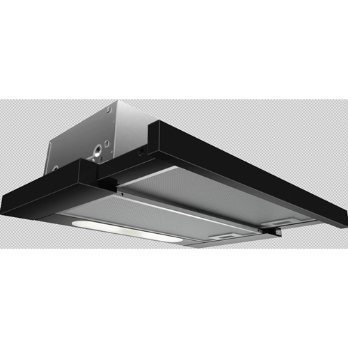 Black Telescopic Hood Extractor 60cm