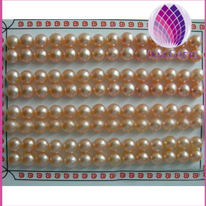 Wholesale Cultured Freshwater Pearls Half-drilled Button Pearl Peach Color