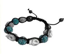 Oem / Odm New Design Shamballa Cz Rhinestone Beads Crystal Bangle Bracelets